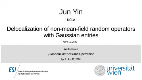 Preview of Jun Yin - Delocalization of non-mean-field random operators with Gaussian entries