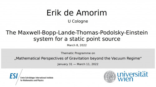Preview of Erik de Amorim - The Maxwell-Bopp-Lande-Thomas-Podolsky-Einstein system for a static point source