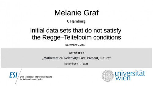 Preview of Melanie Graf - Initial data sets that do not satisfy the Regge–Teitelboim conditions