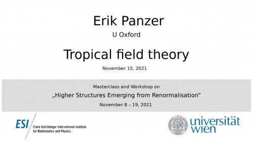 Preview of Erik Panzer - Tropical field theory