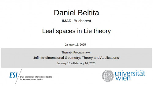 Preview of Daniel Beltita - Leaf spaces in Lie theory