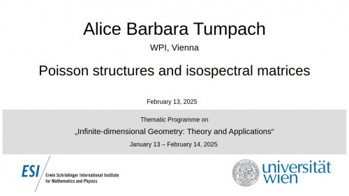 Preview of Alice Barbara Tumpach - Poisson structures and isospectral matrices