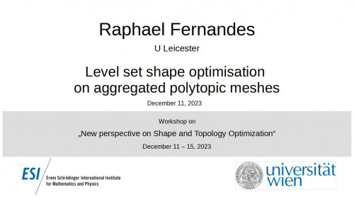Preview of Raphael Fernandes - Level set shape optimisation on aggregated polytopic meshes