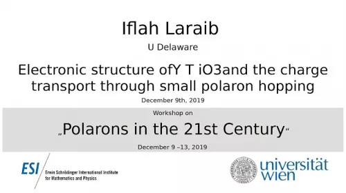 Preview of Iflah Laraib - Electronic structure of Y TiO3 and the charge transport through small polaron hopping