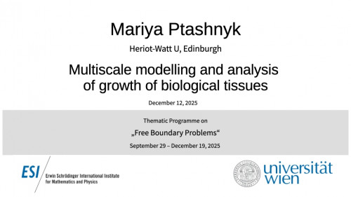 Preview of Mariya Ptashnyk - Multiscale modelling and analysis of growth of biological tissues