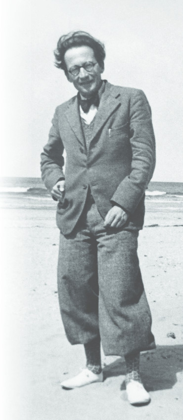Erwin Schroedinger at the beach